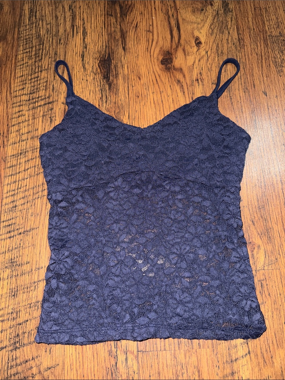 Hollister Navy Floral Lace Camisole 2.R2